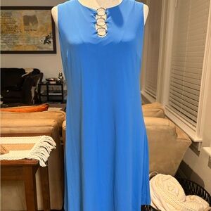 JM Collection Vibrant Blue Ring Detail Mini Dress